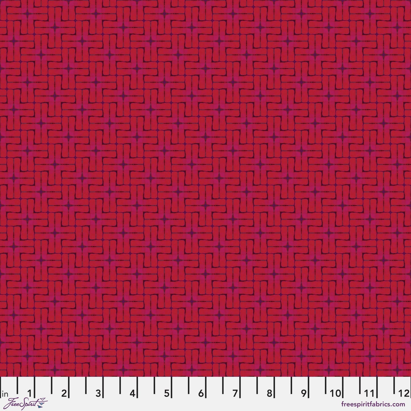 Plus One Brick Mosaic Billy Reue Freespirit Fabrics 100% Quilters Cotton Fabric Fetish