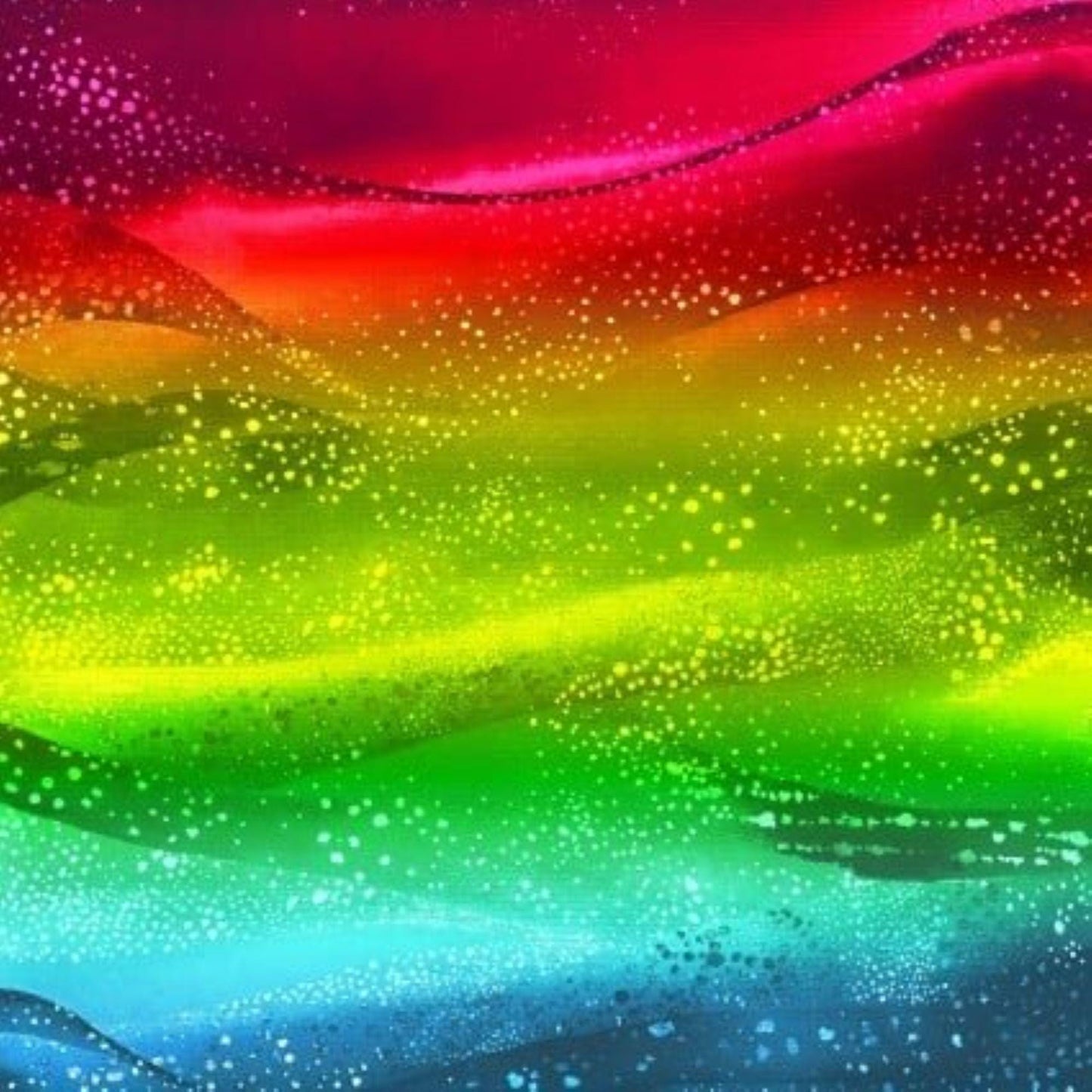 Rainbow Red/Multi Pacifica Rainbow Freckles & Lollie 100% Quilters Cotton Fabric Fetish