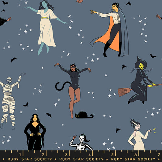 Costume Party Ghostly Halloween Good Spirits Ruby Star Society Fabric Moda 100% Quilters Cotton RS5139 14G Fabric Fetish