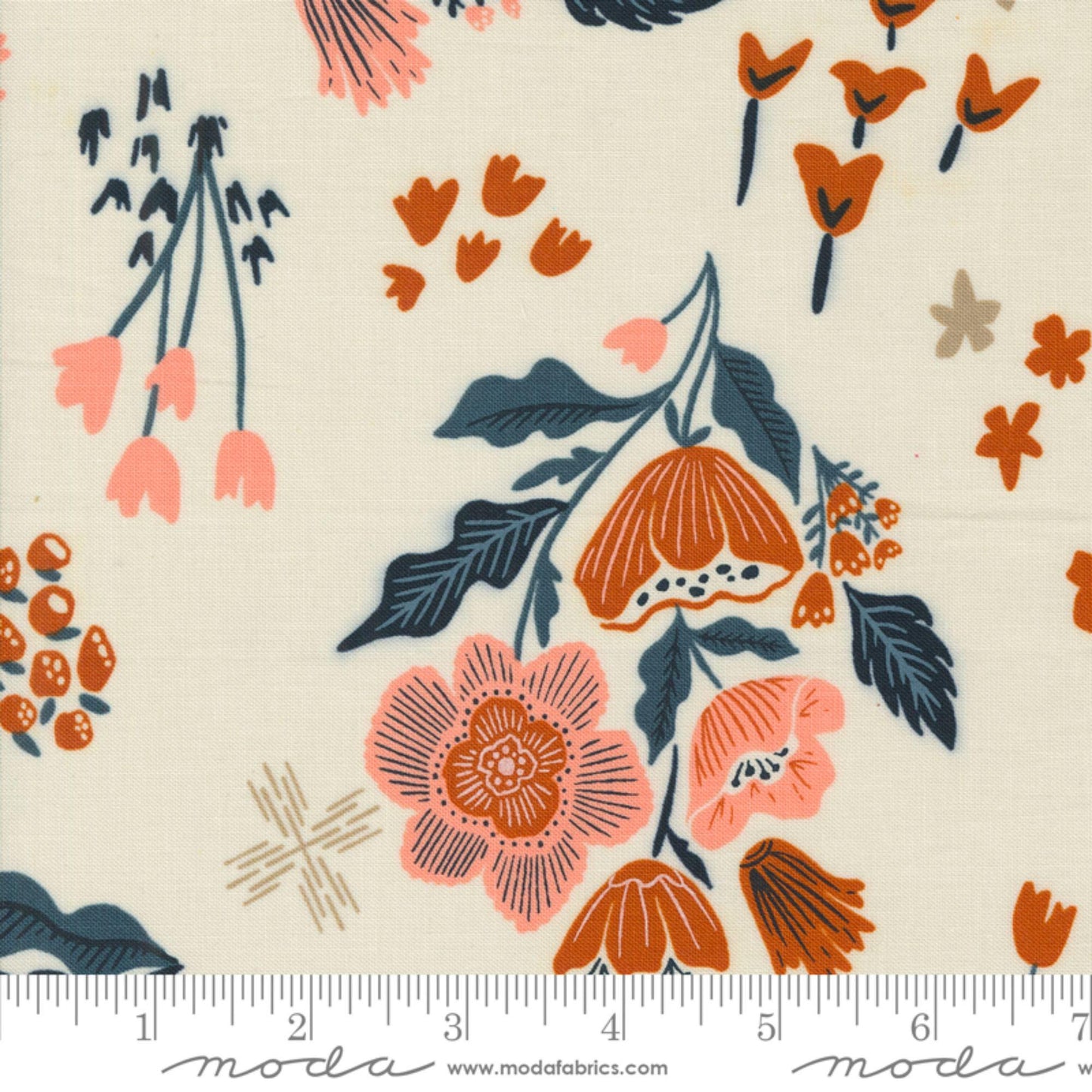 Garden Tales Eggshell Folk Lore Fancy That Design House Moda Quilters Cotton Fabric Fetish