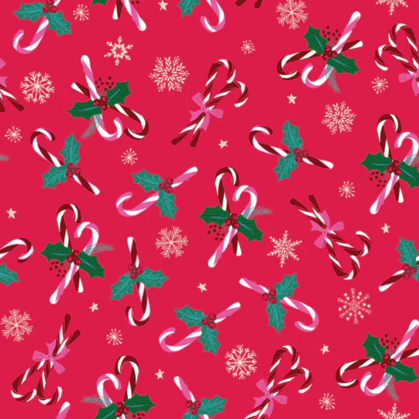 Tossed Candy Canes Candy Cane Christmas Helen Black Dashwood Studio Quilters Cotton Fabric Fetish