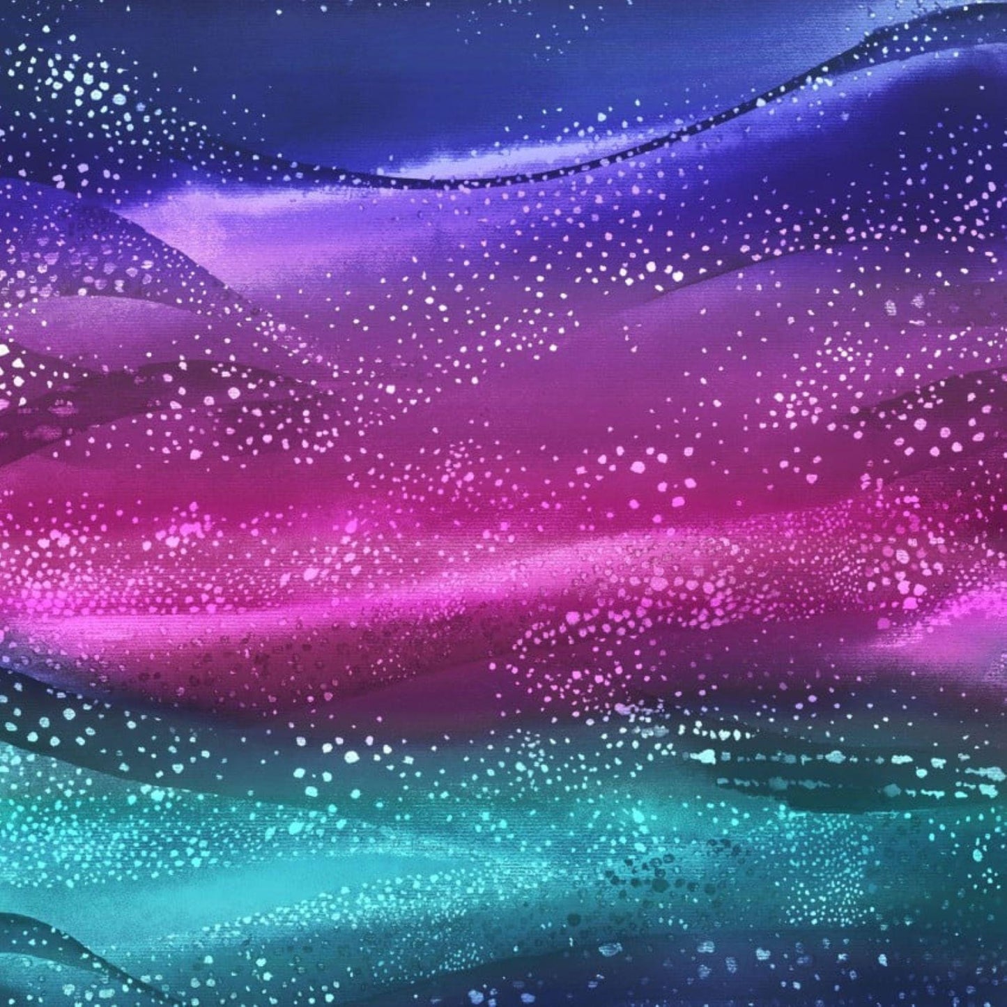 Rainbow Navy/Plum Pacifica Rainbow Freckles & Lollie 100% Quilters Cotton Fabric Fetish