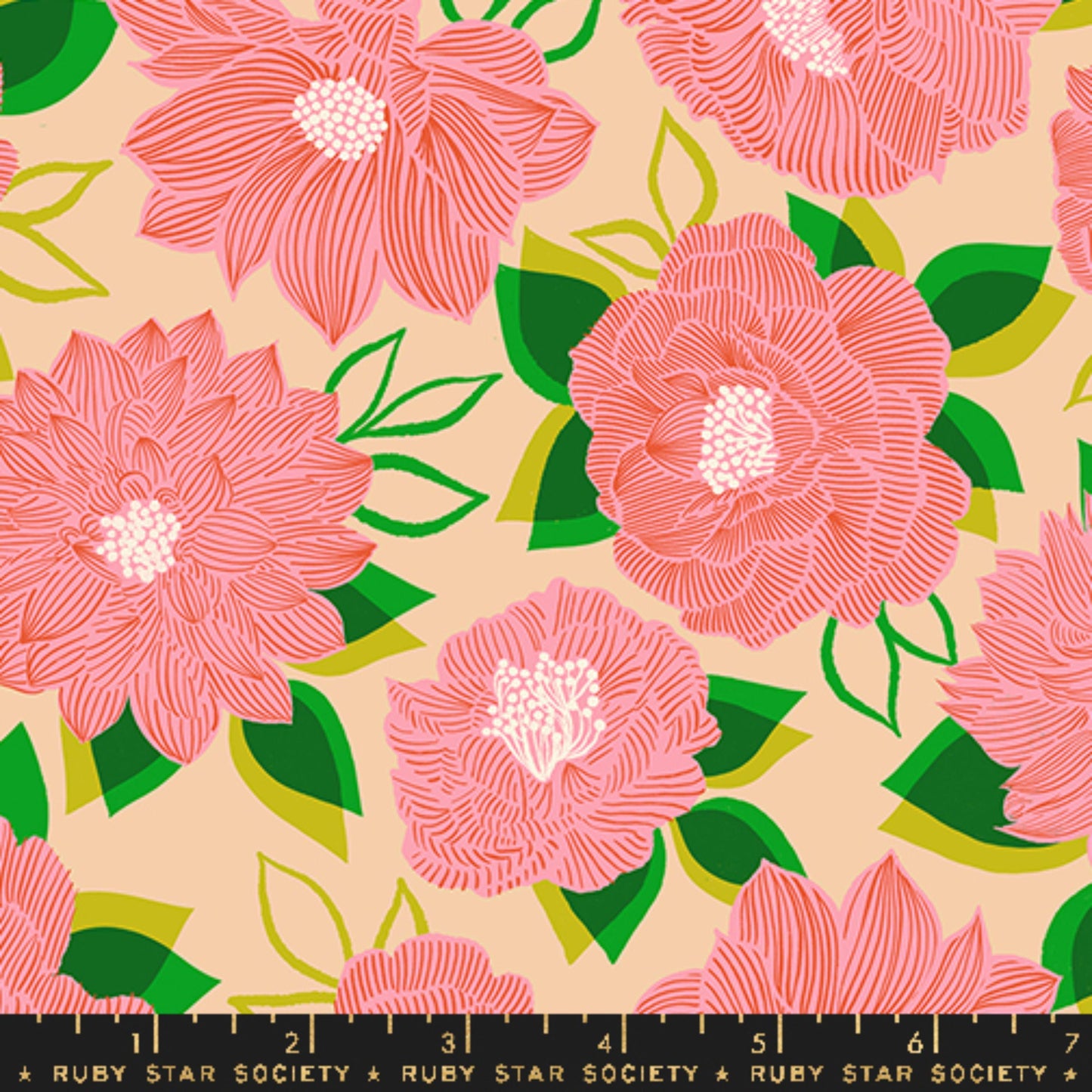 Blooming Sorbet Favorite Flowers Melody Miller Ruby Star Society Fabric Moda 100% Quilters Cotton Fabric Fetish