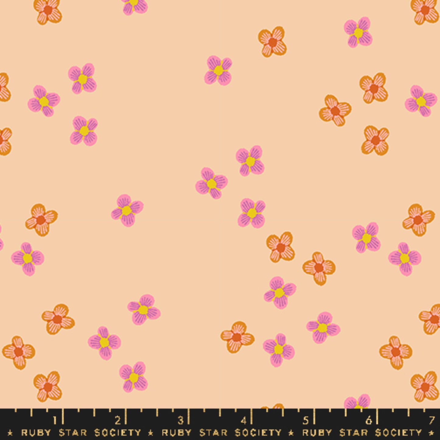 Blossom Creme Brulee Favorite Flowers Melody Miller Ruby Star Society Fabric Moda 100% Quilters Cotton Fabric Fetish