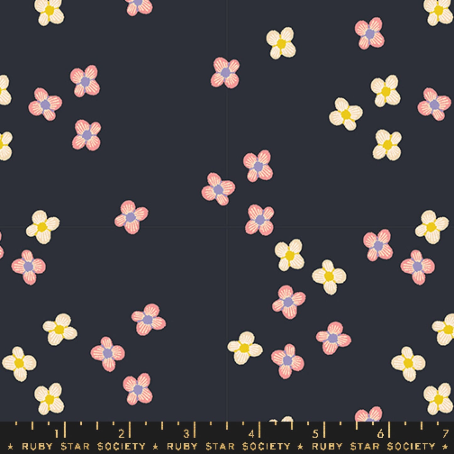 Blossom Soft Black Favorite Flowers Melody Miller Ruby Star Society Fabric Moda 100% Quilters Cotton Fabric Fetish