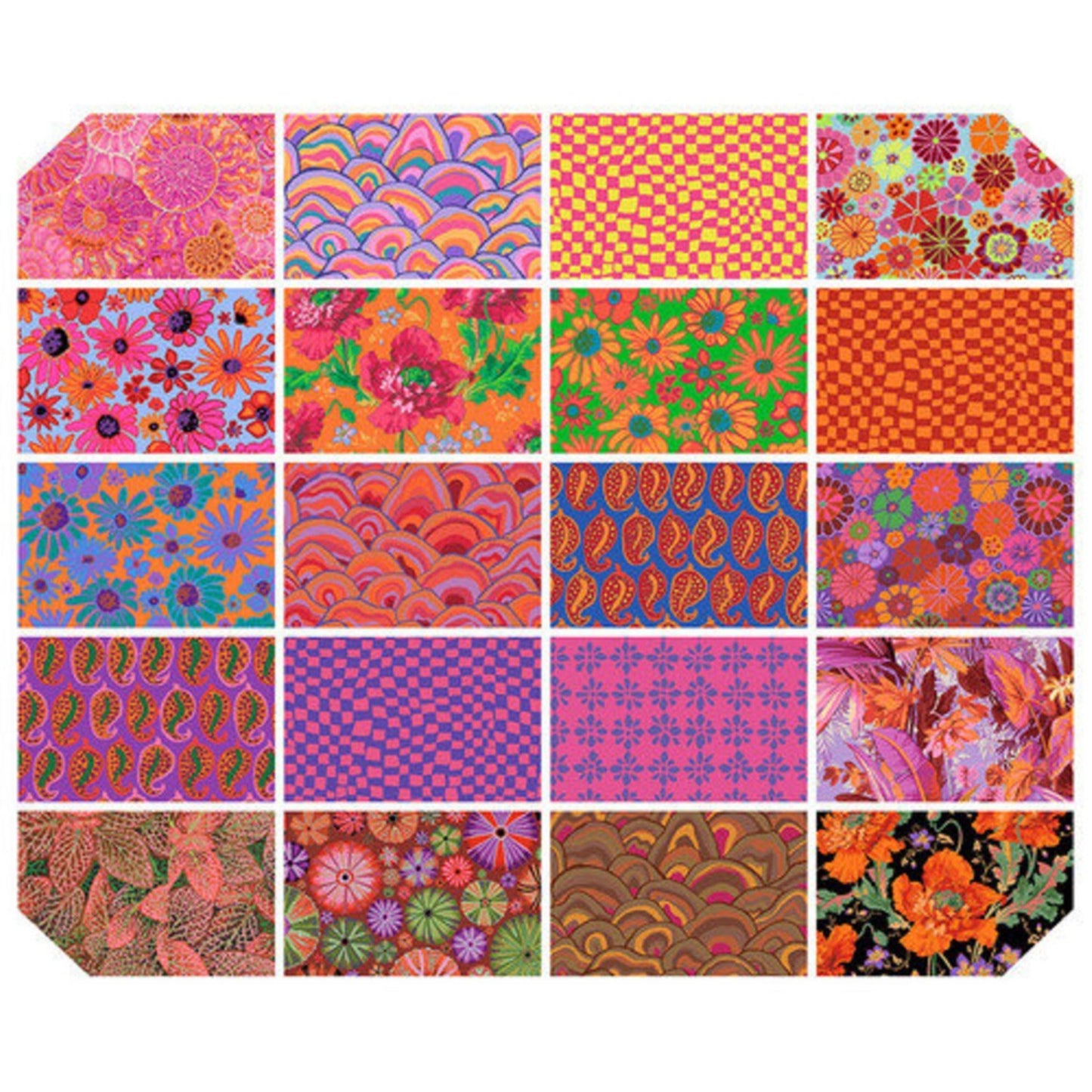 Design Roll Hot - August 2024 - Kaffe Fassett Collective - Free Spirit Fabric - Jelly Roll - FB4DRGP.AUG24HOT