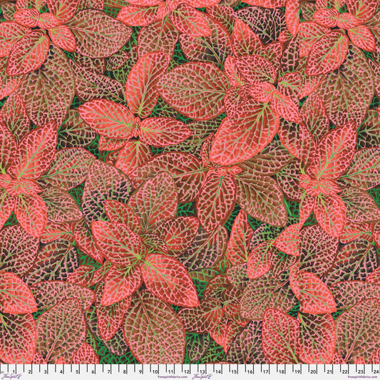 Fittonia Red Philip Jacobs Kaffe Fassett Collective August 2024 FreeSpirit Fabric PWPJ129 100% Quilters Cotton Fabric Fetish