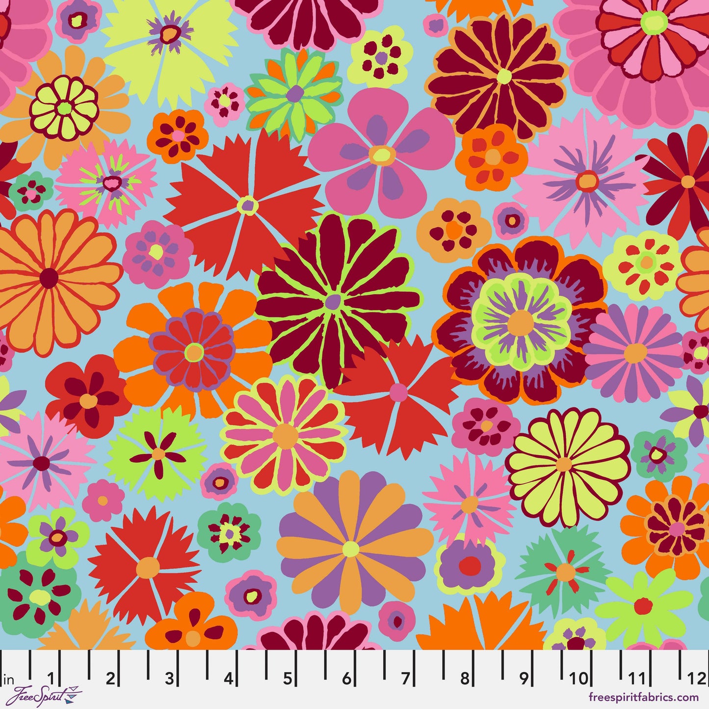 Folk Flower Pink Kaffe Fassett Collective August 2024 GP204 PINK 100% Quilters Cotton Fabric Fetish