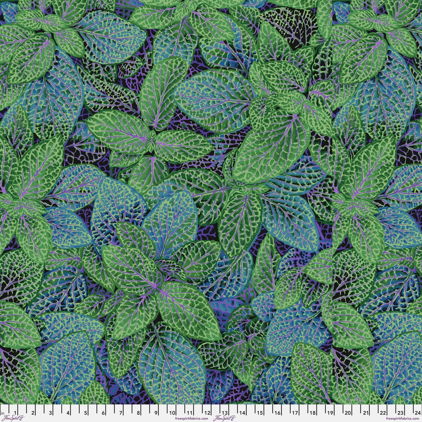 Fittonia Green Philip Jacobs Kaffe Fassett Collective August 2024 FreeSpirit Fabric PWPJ129 GREEN 100% Quilters Cotton Fabric Fetish