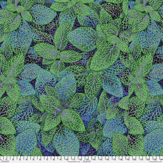Fittonia Green Philip Jacobs Kaffe Fassett Collective August 2024 FreeSpirit Fabric PWPJ129 GREEN 100% Quilters Cotton Fabric Fetish