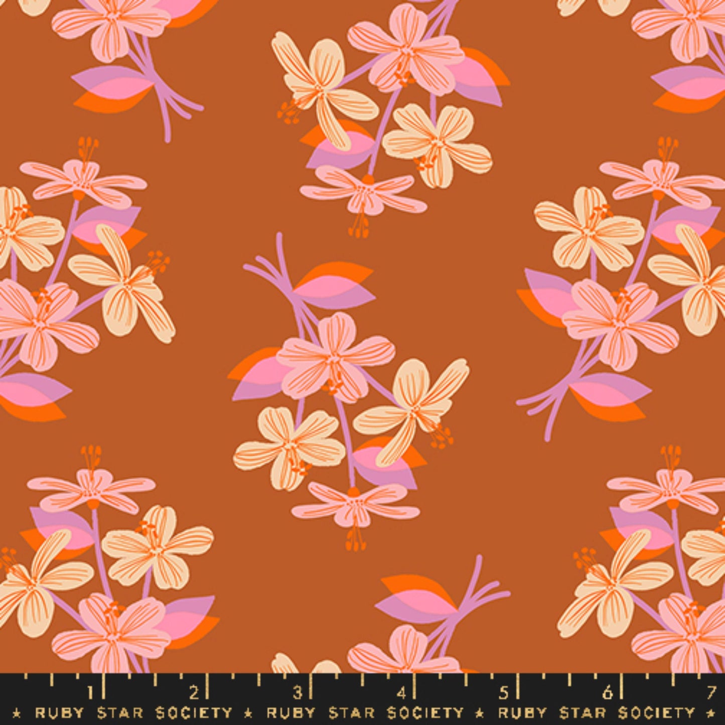 Nosegay Spice Favorite Flowers Melody Miller Ruby Star Society Fabric Moda 100% Quilters Cotton Fabric Fetish
