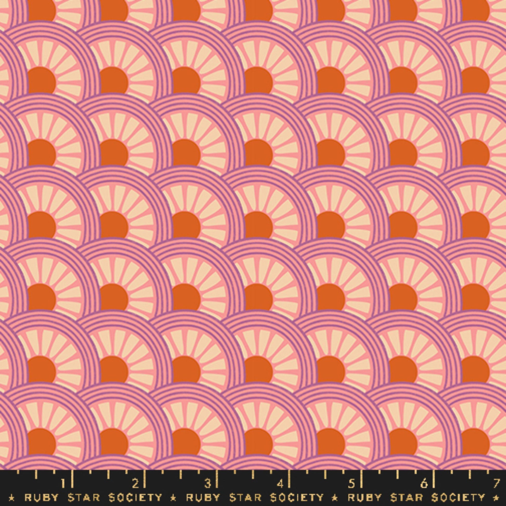 Daisy Wheel Melon Favorite Flowers Melody Miller Ruby Star Society Fabric Moda 100% Quilters Cotton Fabric Fetish
