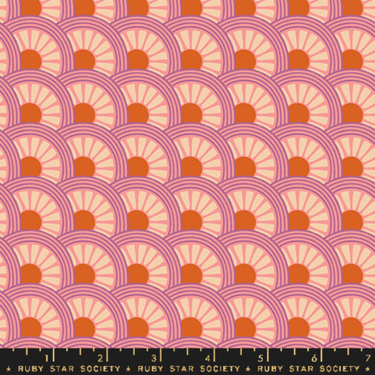 Daisy Wheel Melon Favorite Flowers Melody Miller Ruby Star Society Fabric Moda 100% Quilters Cotton Fabric Fetish