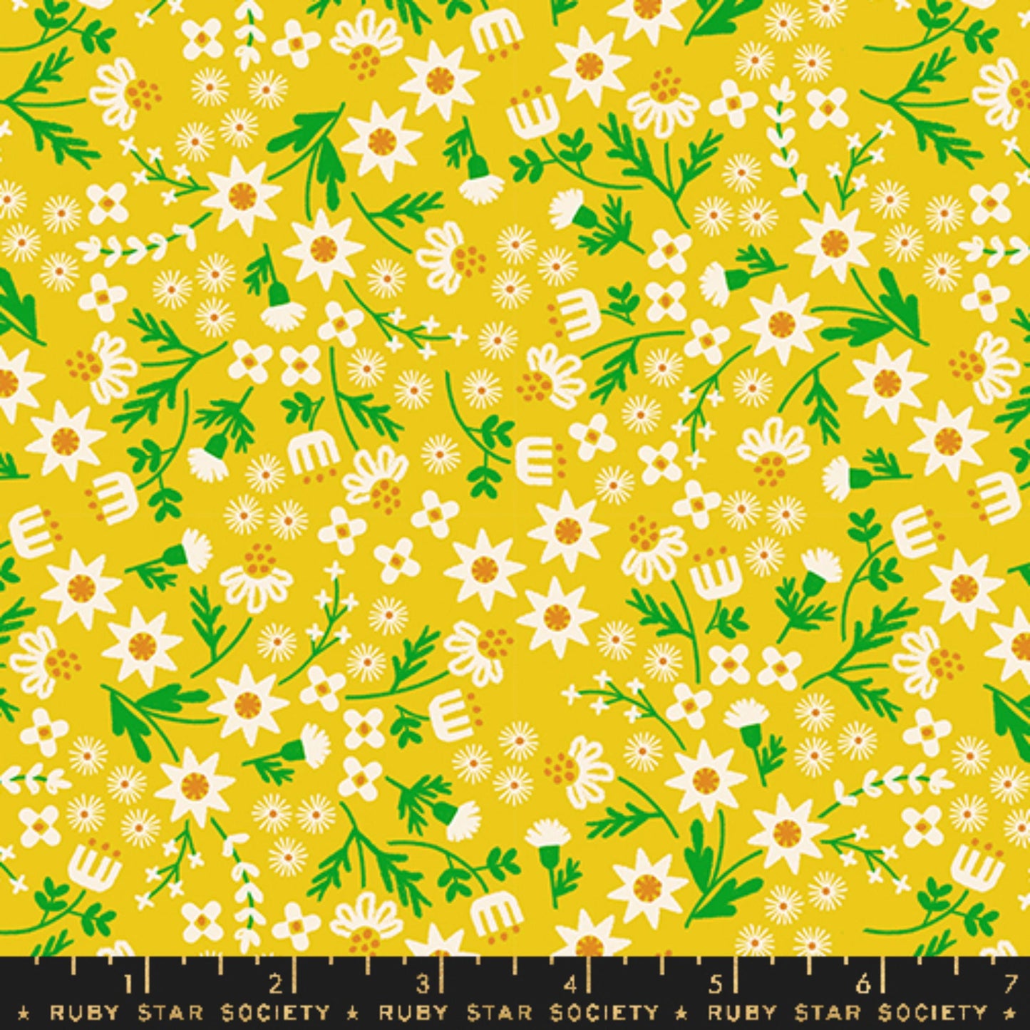 Ditsy Garden Golden Hour Favorite Flowers Melody Miller Ruby Star Society Fabric Moda 100% Quilters Cotton Fabric Fetish