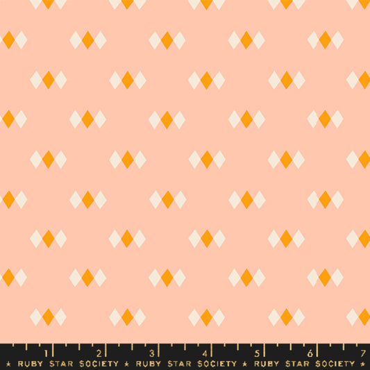 Diamonds Peach Juicy Melody Miller for Ruby Star Society and Moda Fabrics 100% Quilters Cotton RS0093 14 Fabric Fetish