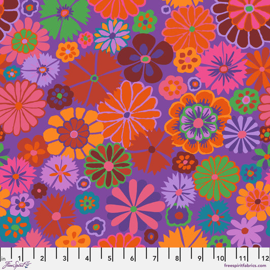 Folk Flower Red Kaffe Fassett Collective August 2024 GP204 RED 100% Quilters Cotton Fabric Fetish