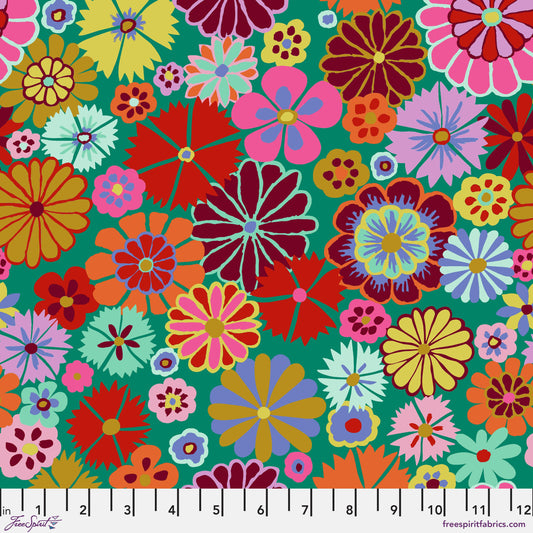 Folk Flower Multi Kaffe Fassett Collective August 2024 GP204 MULTI 100% Quilters Cotton Fabric Fetish