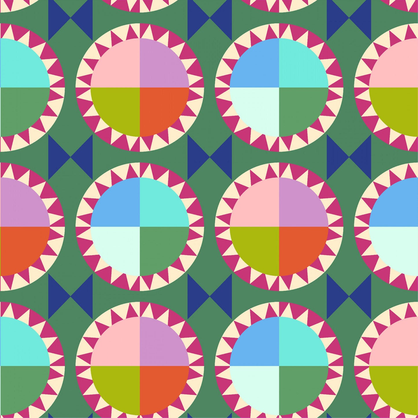 Rainbow Cake Agave Kaleidoscope Annabel Wrigley Windham Fabrics Quilters Cotton Fabric Fetish