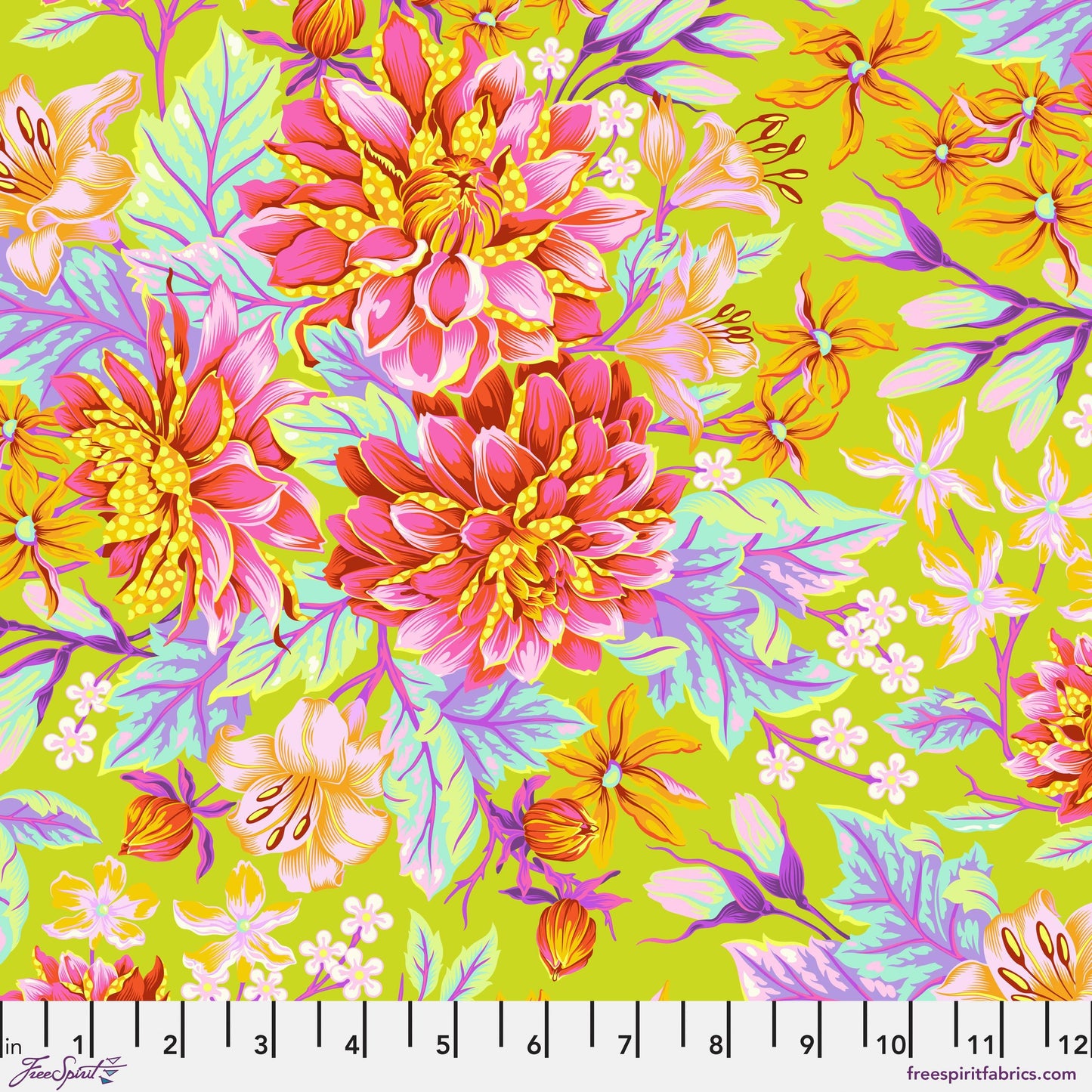Hello Dahlia Moonbeam Untamed Tula Pink Freespirit Fabrics Fabric Fetish