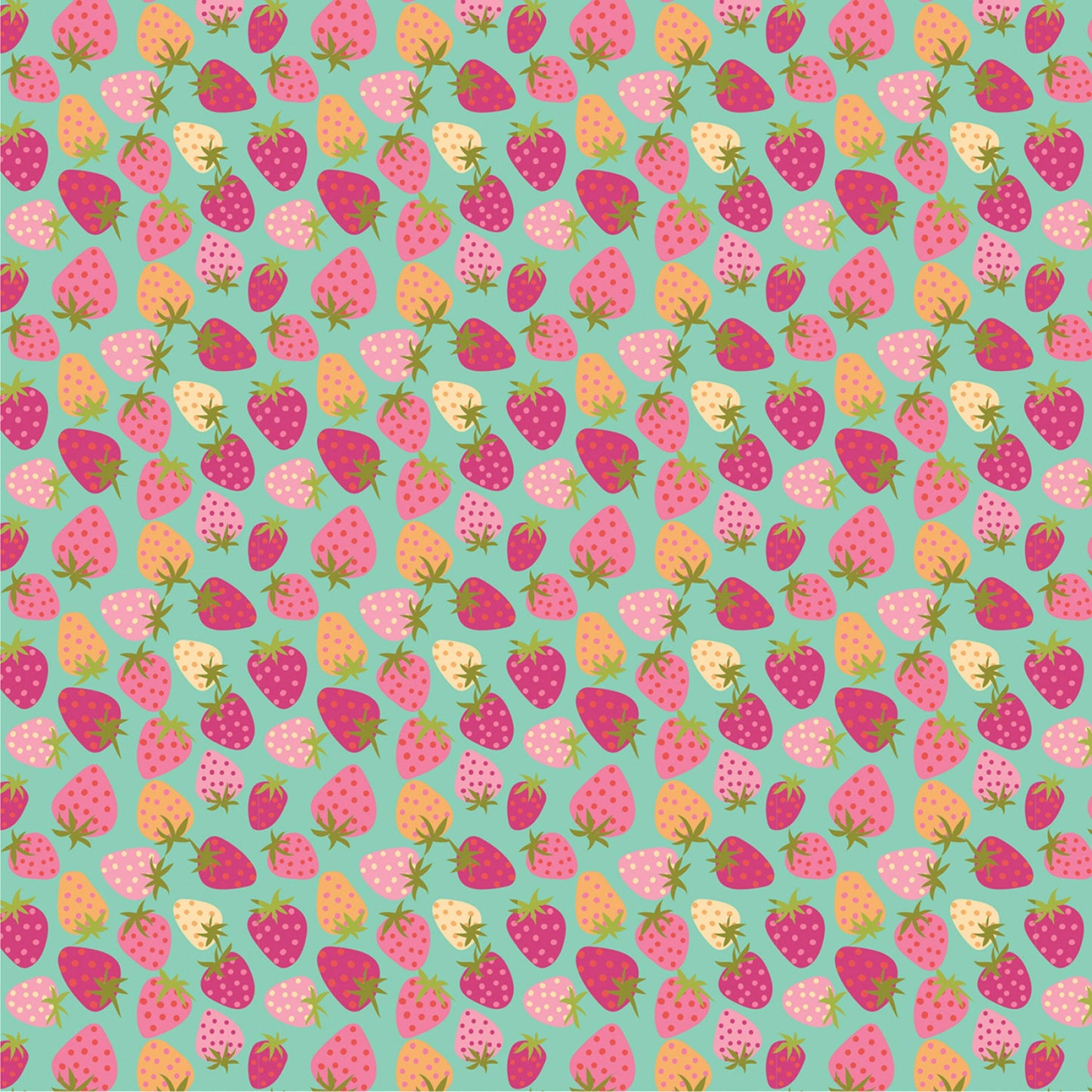 Strawberry Pie Teal Calico Cowgirls Lori Woods Poppie Cotton Fabric 100% Quilters Cotton Fabric Fetish