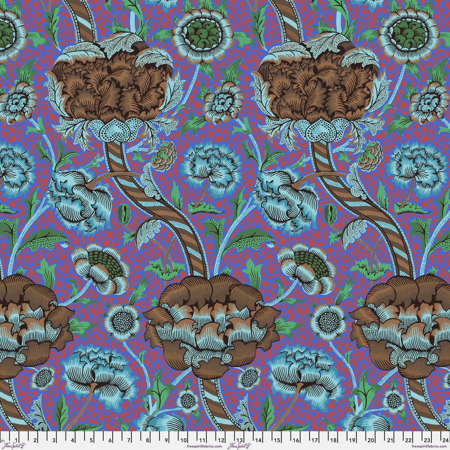 Wandle Cobalt PWKW012.COBALT Kaffe x Morris and Co. The Original Morris & Co Freespirit Fabrics Fabric Fetish