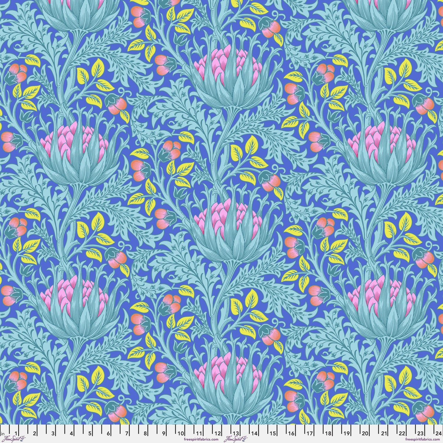 Artichoke Blue PWKW001.BLUE Kaffe x Morris and Co. The Original Morris & Co Freespirit Fabrics Fabric Fetish