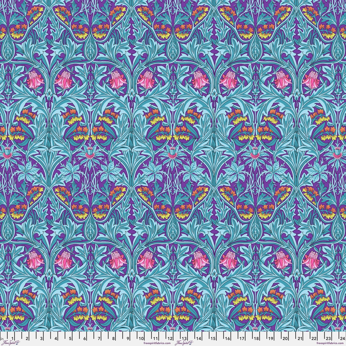 Bluebell Purple PWKW004.PURPLE Kaffe x Morris and Co. The Original Morris & Co Freespirit Fabrics Fabric Fetish