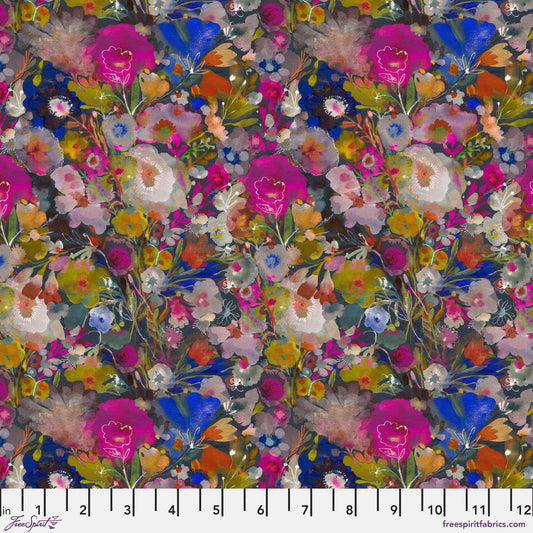 Delphiniums Multi Sweet Somethings Carolyn Gavin Freespirit Fabric Fabric Fetish
