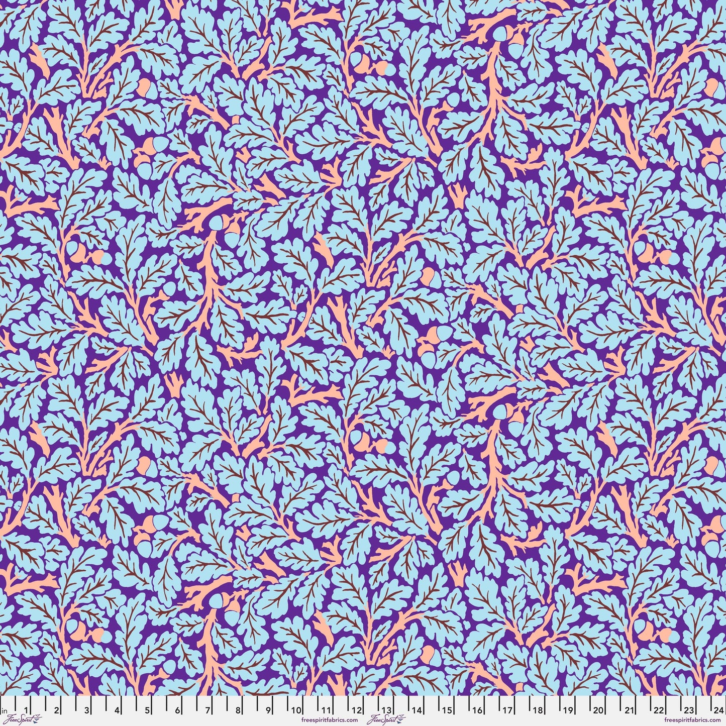 Oak Purple PWKW003.PURPLE Kaffe x Morris and Co. The Original Morris & Co Freespirit Fabrics Fabric Fetish