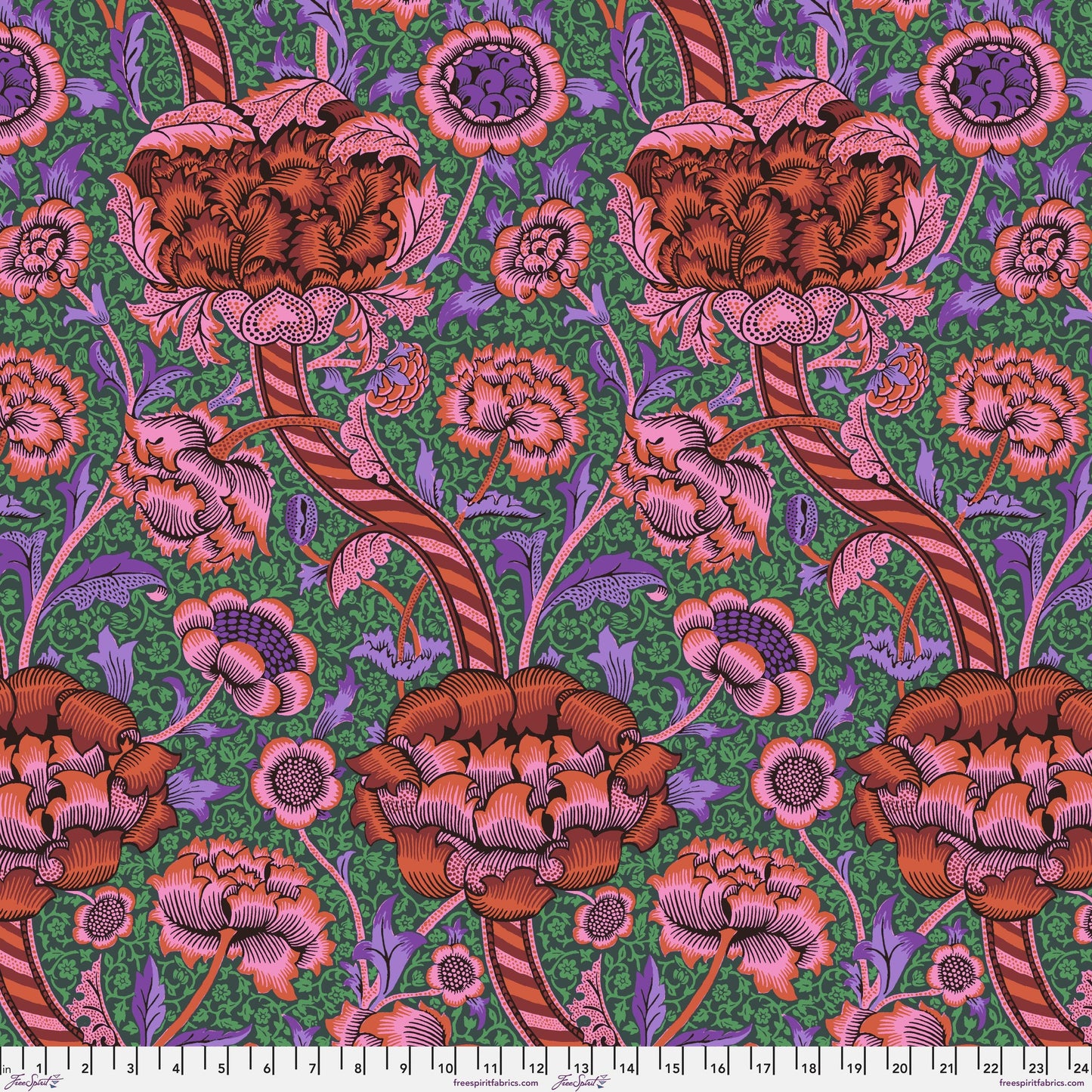 Wandle Red PWKW012.RED Kaffe x Morris and Co. The Original Morris & Co Freespirit Fabrics Fabric Fetish
