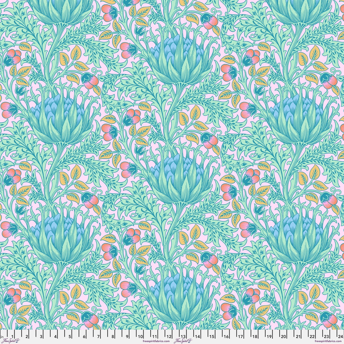 Artichoke Lavender PWKW001.LAVENDER Kaffe x Morris and Co. The Original Morris & Co Freespirit Fabrics Fabric Fetish
