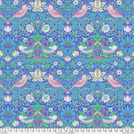 Strawberry Thief Blue PWKW013.BLUE Kaffe Fassett x Morris and Co. The Original Morris & Co Freespirit Fabrics Fabric Fetish