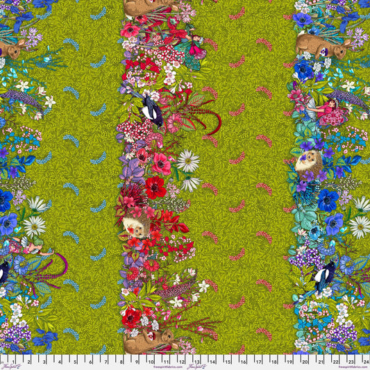 Hedgerow Green Language of Flowers Odile Bailloeul Fabric Fetish