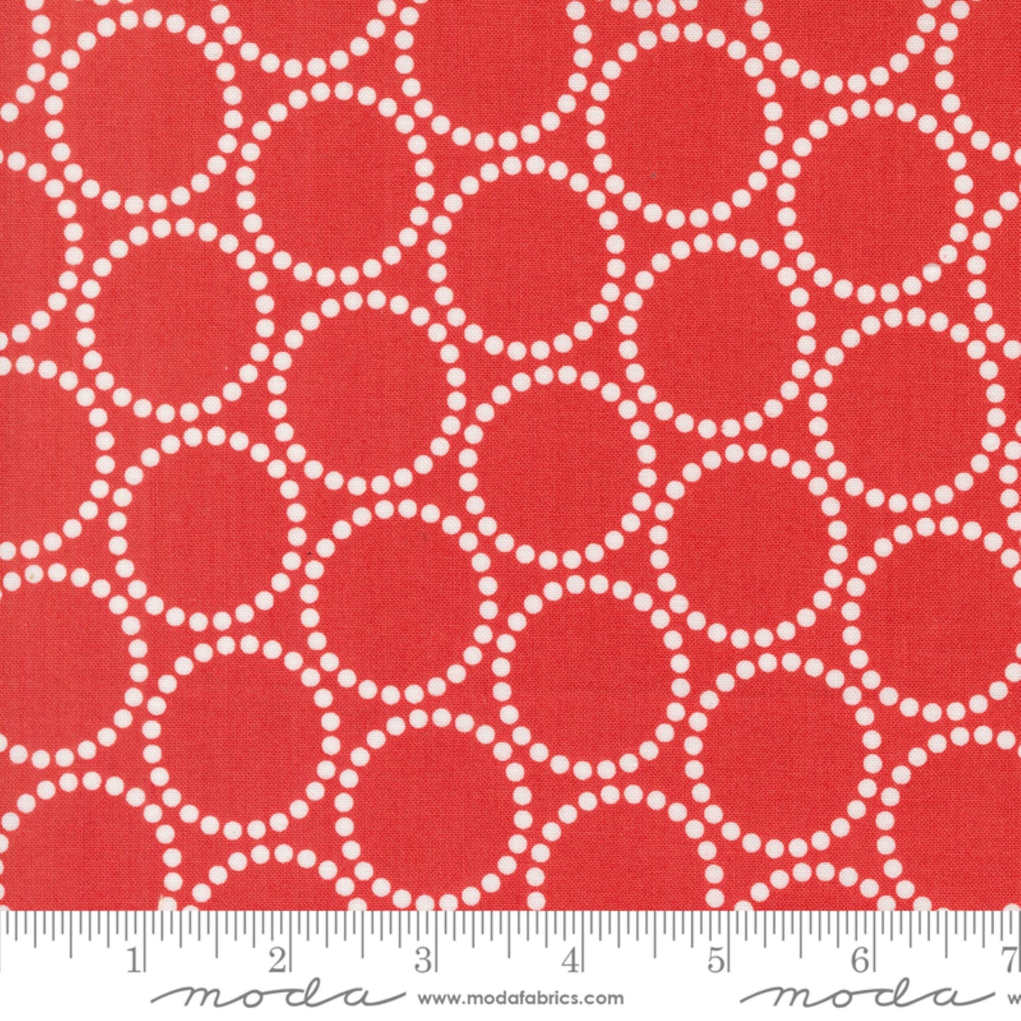 Pearl Dots Red Love Letter Lizzy House Moda Fabric Fetish