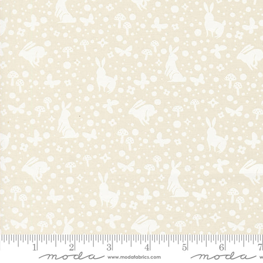 Wonder Dot Eggshell White Love Letter Lizzy House Moda Fabric Fetish