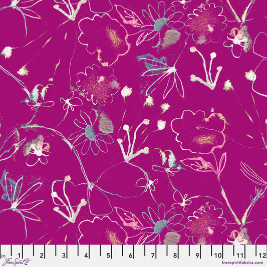 In Flight Magenta Sweet Somethings Carolyn Gavin for Conservatory Craft Freespirit Fabric Fabric Fetish