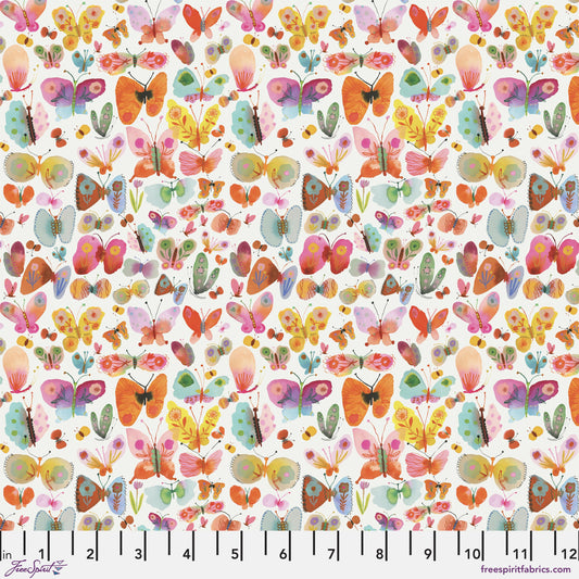 Butterflies Delight White Sweet Somethings Carolyn Gavin for Conservatory Craft Freespirit Fabric Fabric Fetish