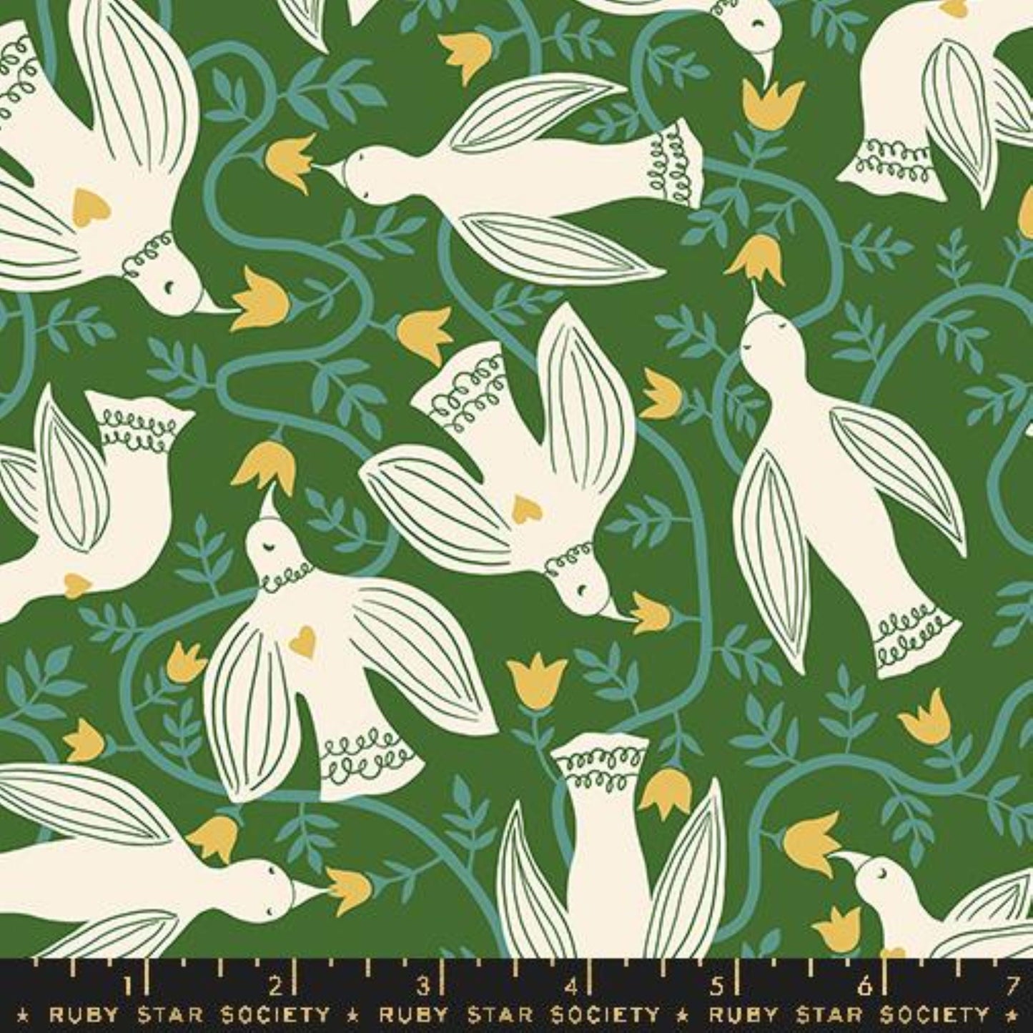 Hummingbirds Sarah Green - Endpaper - Jen Hewett - Ruby Star Society Fabric - Moda