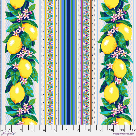 Lemon Stripe Multi La Dolce Vita Stacy Peterson Freespirit Fabrics Fabric Fetish