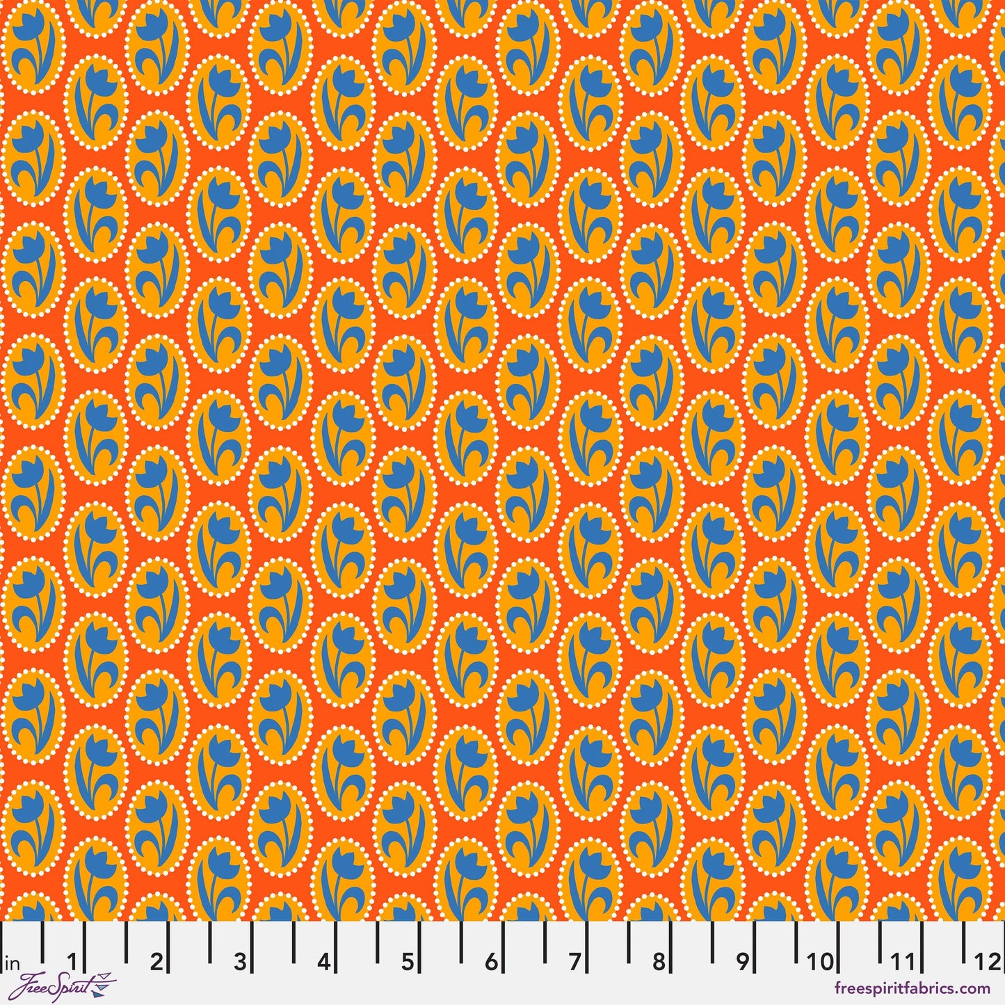 Cameo Orange Flower Dance Jane Sassaman Freespirit Fabrics Fabric Fetish