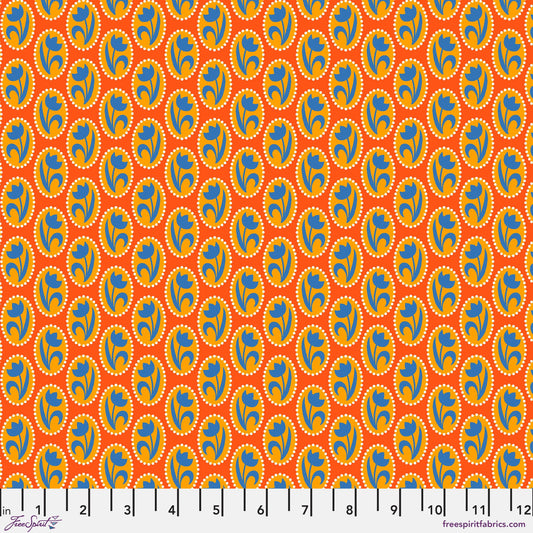 Cameo Orange Flower Dance Jane Sassaman Freespirit Fabrics Fabric Fetish