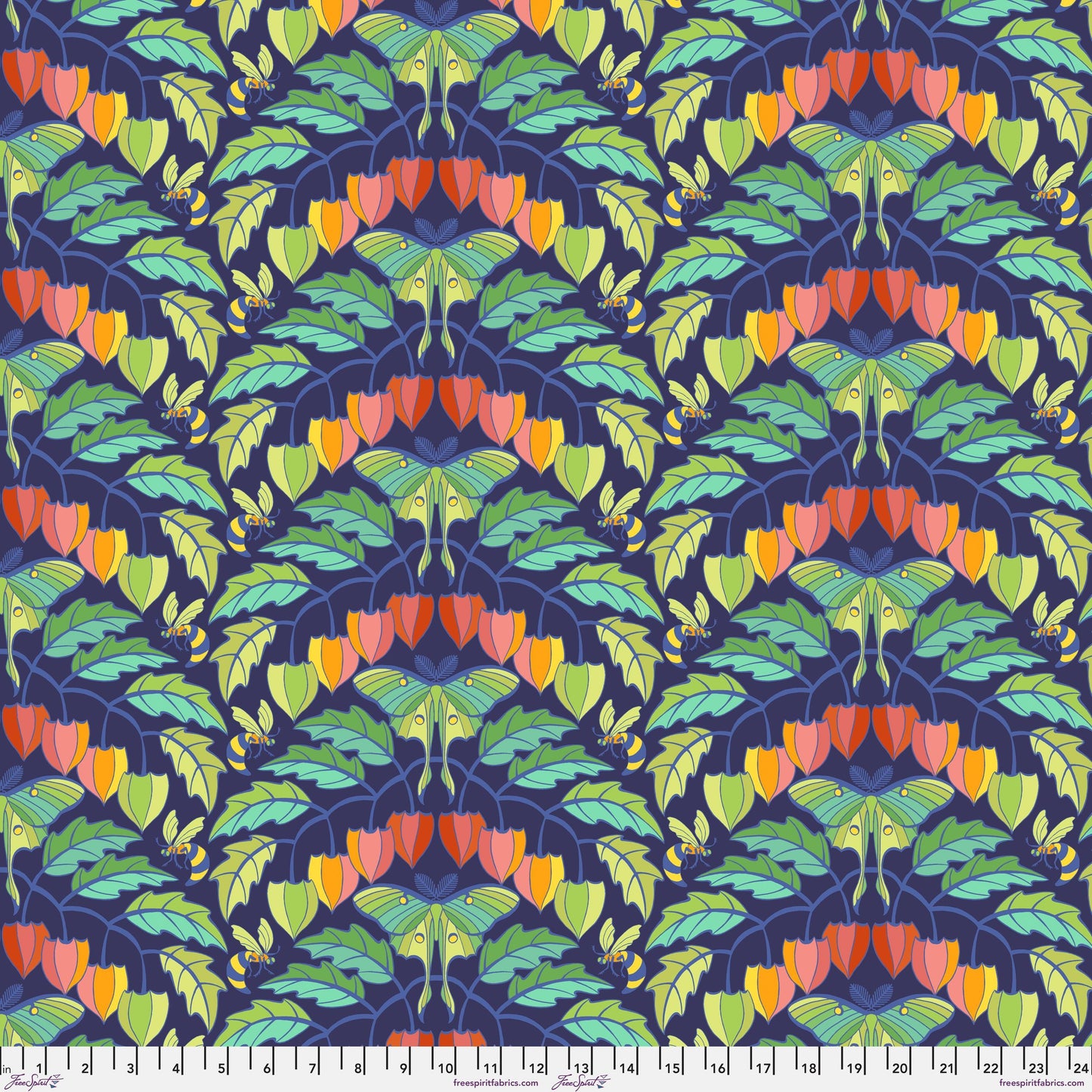 Luna Multi Flower Dance Jane Sassaman Freespirit Fabrics Fabric Fetish