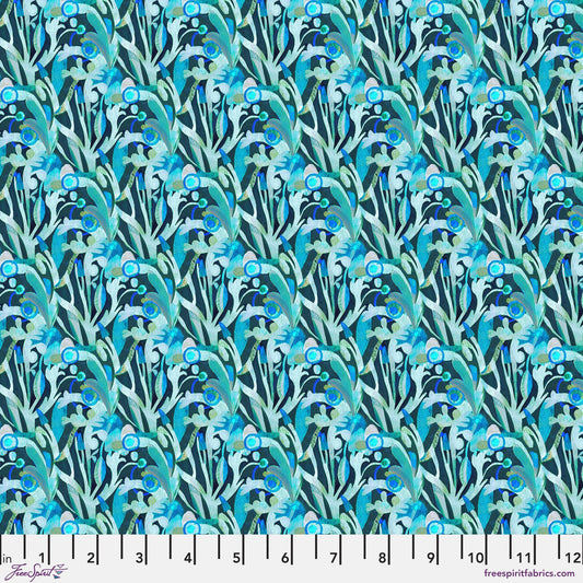 Tresor Teal L'Heure Bleue Este MacLeod Freespirit Fabrics Fabric Fetish