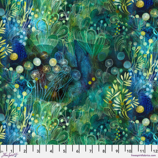 Reve Moss Green L'Heure Bleue Este MacLeod Freespirit Fabrics Fabric Fetish