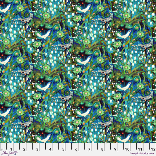 Lily of the Valley Midnight L'Heure Bleue Este MacLeod Freespirit Fabrics Fabric Fetish