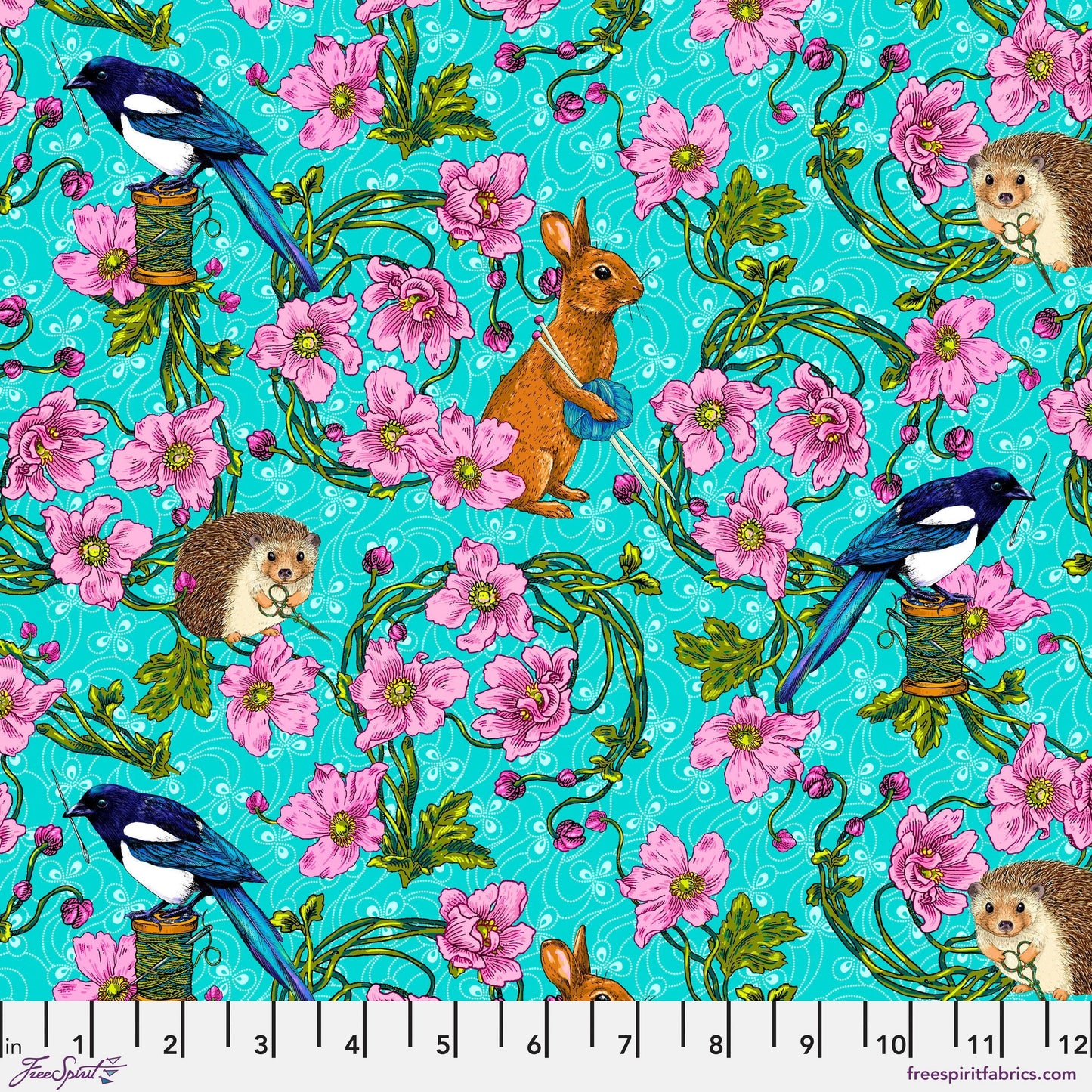 Forest Tailors Blue Language of Flowers Odile Bailloeul Fabric Fetish