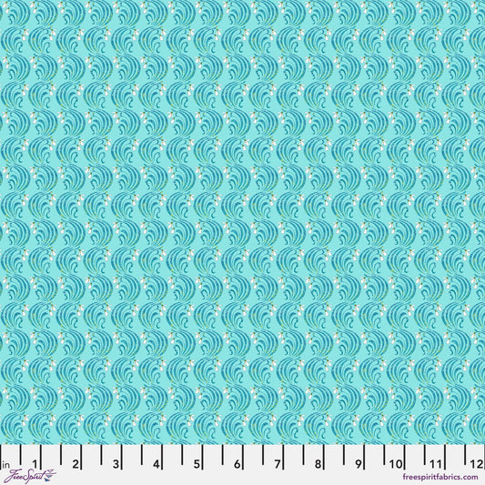 January Turquoise Language of Flowers Odile Bailloeul Fabric Fetish