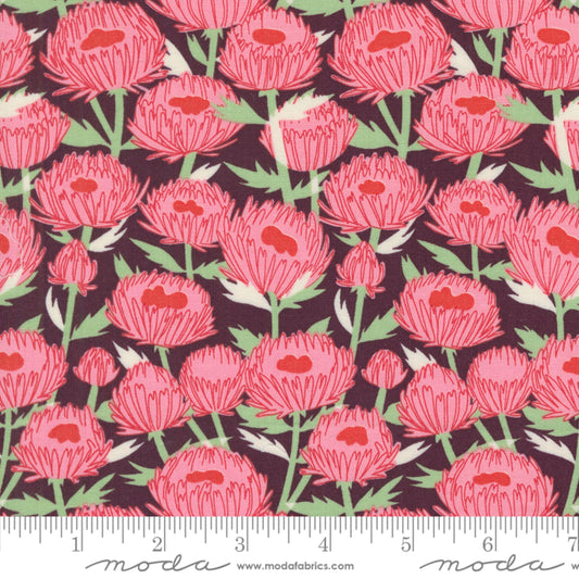 November Flowers Merlot Love Letter Lizzy House Moda Fabric Fetish
