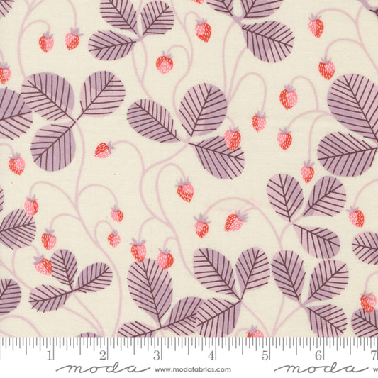 Virginia Strawberries Eggshell Love Letter Lizzy House Moda Fabric Fetish