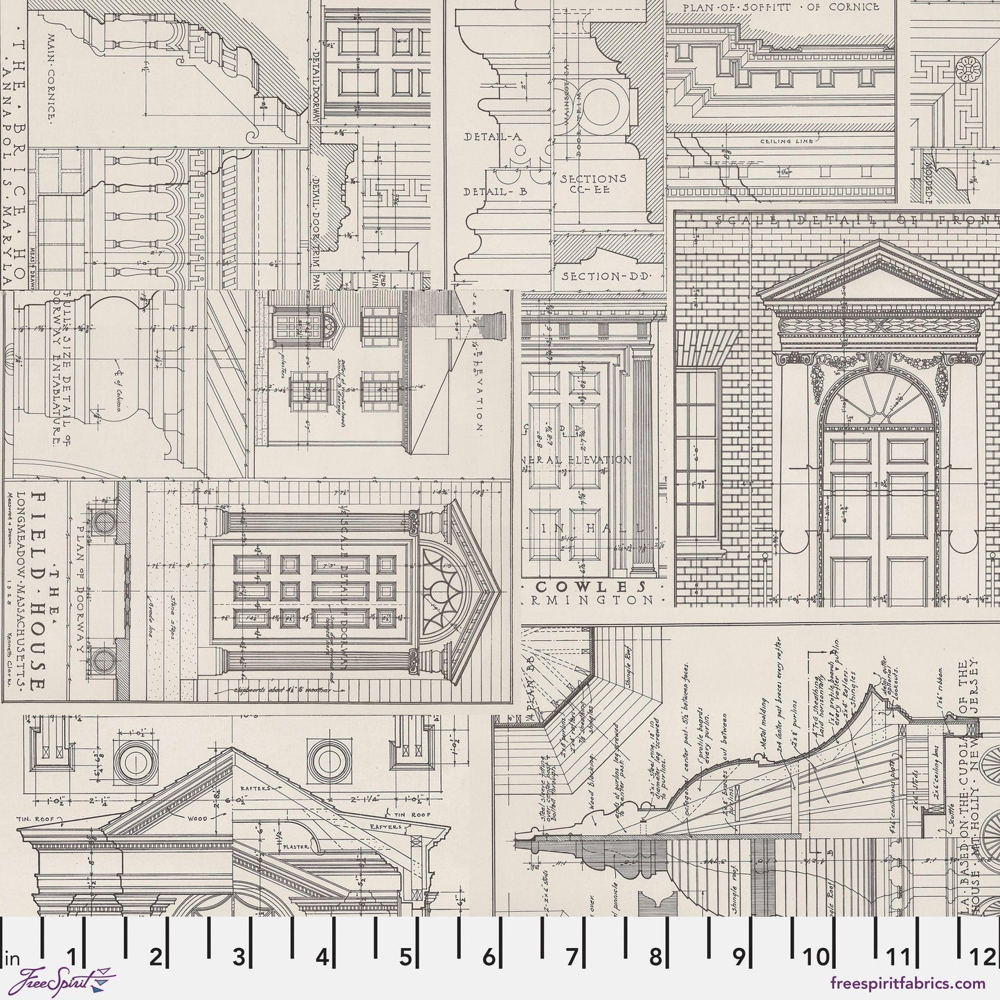 September - Palette Charcoal - 10pc Fat Quarter or Half Yard Bundles- Eclectic Elements - Tim Holtz - FreeSpirit Fabrics